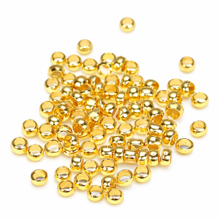 Zlatý, zamačkávací rokajl, 2mm (1g)