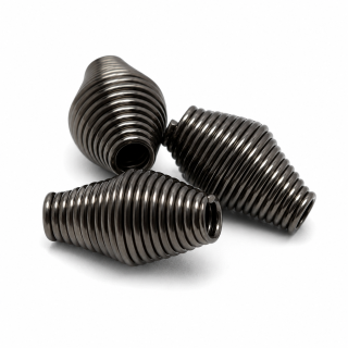 Antracit spirálka, 10x6mm