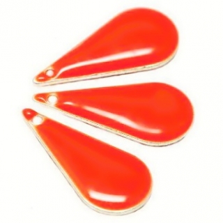 Oranžová slzička, 22x10mm