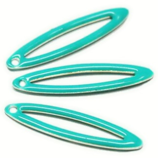 Tyrkysová lodička, 24x5mm