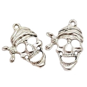 Lebka - pirát, 27x19mm