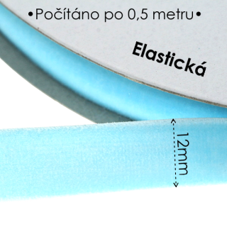 Modrá sametka, elastická, 12mm