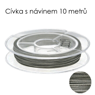 Stříbrné lanko, 0,38mm (10m)