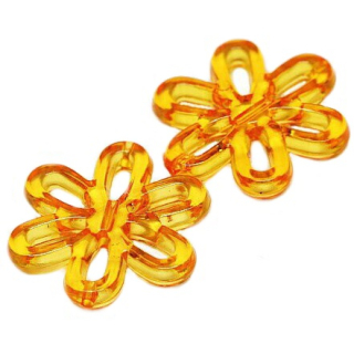 Oranžový květ, 31x4mm