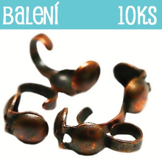Měděná kalota, 10x5mm (10ks)