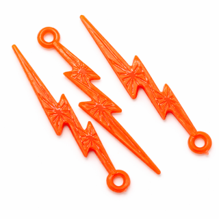 Oranžový blesk - neonový, 45x9mm