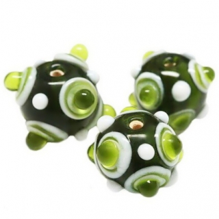 Zelená kulička, 18x13mm