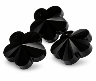 Černý květ, 13x8mm