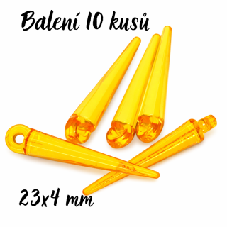 Oranžové bodlinky, 23x4mm (10ks)