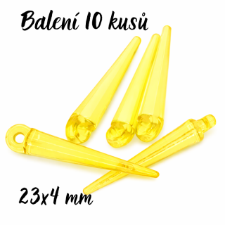 Žluté bodlinky, 23x4mm (10ks)