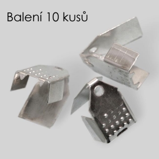 Stříbrná koncovka, 11x7mm (10ks)