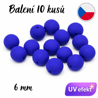 Fialové kuličky - NEON, 6mm (10ks)
