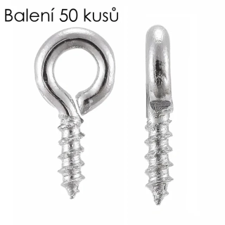 Platinové očko se závitem, 8x4mm (50ks)