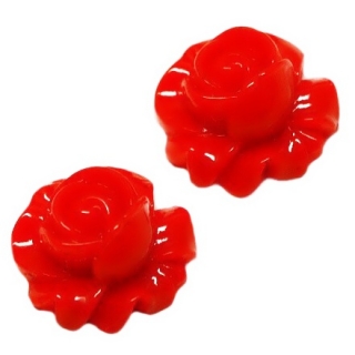 Červená růže, 16x8mm