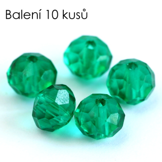 Zelené rondelky, 8x6mm (10ks)
