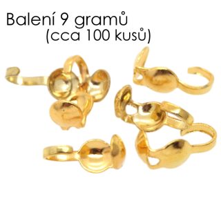 Zlatá kalota, 10x5mm (9g=100ks)