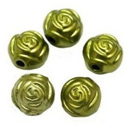 Zelená růžička, 8mm