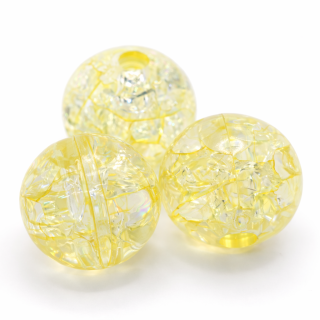 Žlutá kulička - popraskaná, 12mm