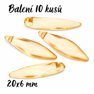 Oranžové jazýčky, 20x6mm (10ks)