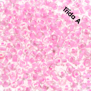 Růžovo-čirý rokajl, kat.A, 2mm 11/0 (10g)