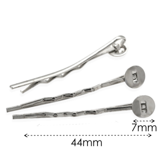 Platinová sponka do vlasů, 44x7mm