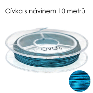 Modré lanko, 0,38mm (10m)