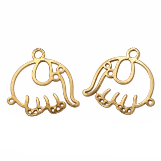 Slon / mosaz, 15x14mm