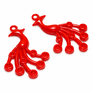 Červený páv, 39x27mm