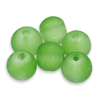 Zelené kuličky, matné, 6mm (10ks)