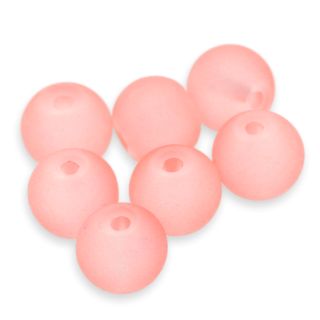 Oranžové kuličky, matné, 6mm (10ks)