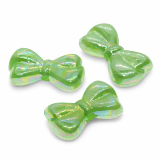 Zelená mašlička, AB, 18x10x6mm