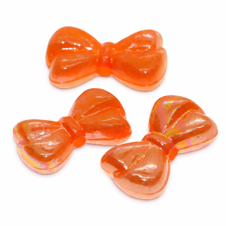 Oranžová mašlička, AB, 18x10x6mm