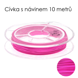 Růžové lanko, 0,38mm (10m)