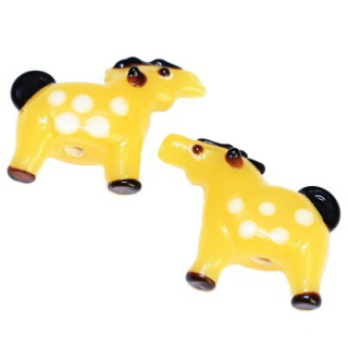 Kůň žlutý, 25x20mm