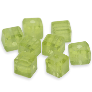 Zelená kostka,matná, 4mm