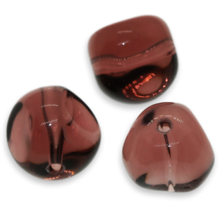 Fialové kuličky, zloštělé, 10mm (8ks)