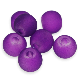 Fialové kuličky, matné, 6mm (10ks)
