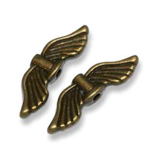 Starobronzová křídla, 21x6mm