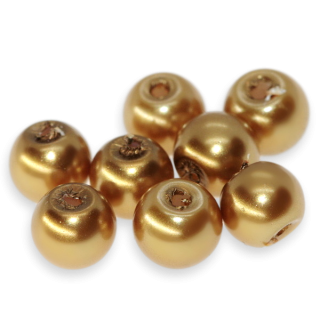 Zlaté kuličky, voskované, 6mm (20ks)