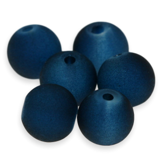 Modré kuličky, matné, 8mm (10ks)