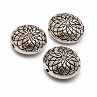 Starostříbrné kolečko, 18x11mm