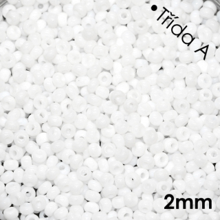 Bílý rokajl, 2mm (10g)