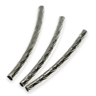 Stříbrná trubička - oblouček, 25x2mm