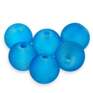 Modré kuličky, matné, 8mm (10ks)