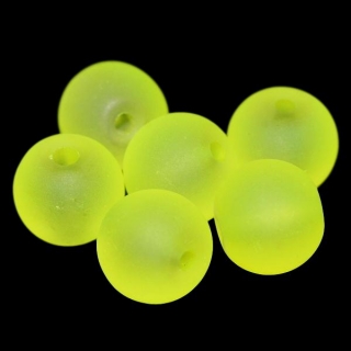 Žluté kuličky, matné, 8mm (10ks)