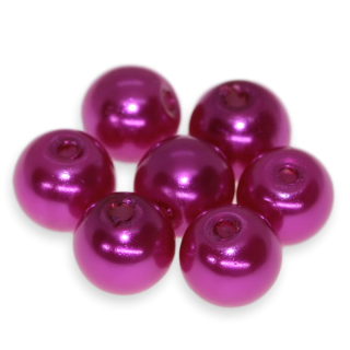 Růžové kuličky, voskované, 6mm (20ks)
