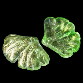 Zelený list- GINKGO, 20x15x4,5mm
