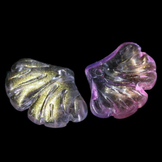 Fialový list- GINKGO, 20x15x4,5mm