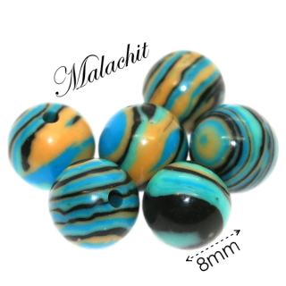MALACHIT, kulička, 8mm