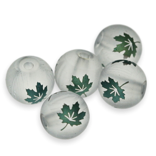 Šedé kuličky, matné-list, 8mm (10ks)